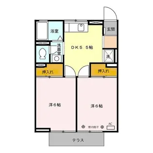 ジュネス陽光台【1階】の間取り