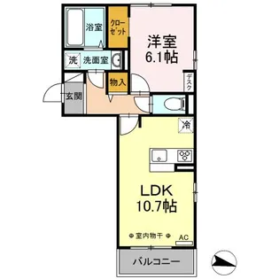 ウェルデンスDーSTAY A【2階】の間取り