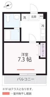 ハーミットクラブハウス衣笠Ⅱ B号棟【2階】の間取り