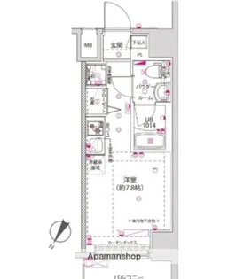 クラリッサ横浜シエル【7階】の間取り