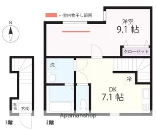 ハーミットクラブハウスMIX三ツ沢下町(仮)【2階】の間取り