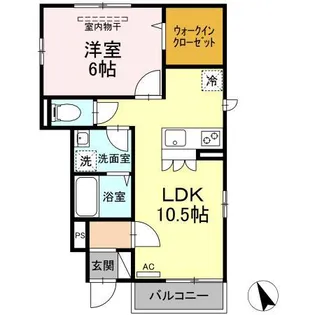 グリーンフラッツ【1階】の間取り