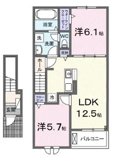 梅の木テラス【2階】の間取り