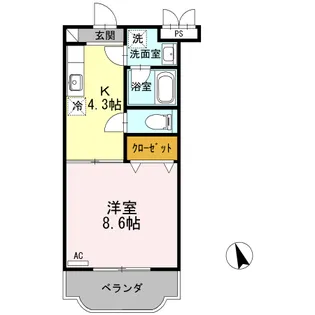 ミロディア【1階】の間取り