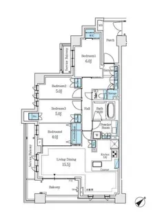 ジェイグランディア日吉【3階】の間取り