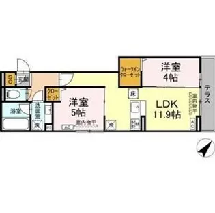 コルトレイク【1階】の間取り