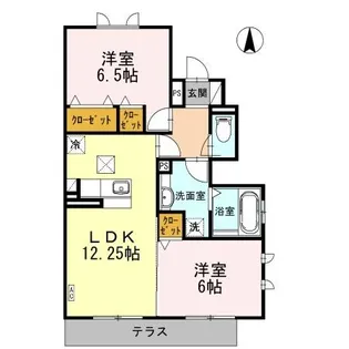 ベルグレイス湘南 A【1階】の間取り