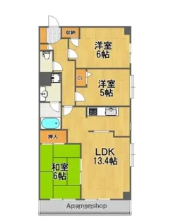 ハイマートアサヒ弐番館【1階】の間取り