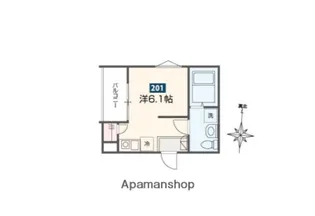 MELDIA鶴見小野Ⅱ【2階】の間取り