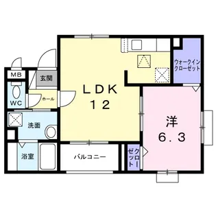 パレ・コンフォール【1階】の間取り