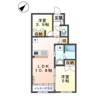 2LDKの間取り画像