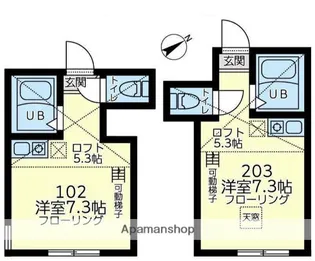 ユナイト山手六花荘【1階】の間取り