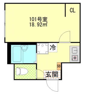 プリエール横浜神之木台【1階】の間取り
