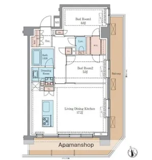 LUXENA PAWS藤沢【2階】の間取り