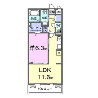 グランツ ヴァルト【3階】の間取り
