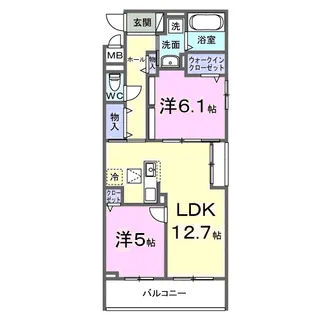 グランツ ヴァルト【1階】の間取り
