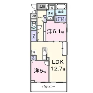 グランツ ヴァルト【2階】の間取り