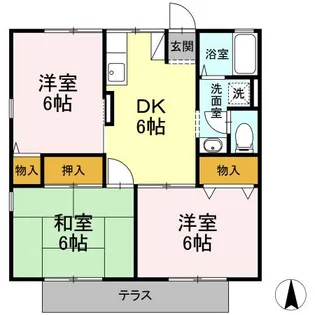 サンモール II【102号室】の間取り