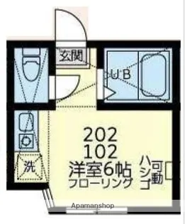 ユナイト丸山アプリコットパフェ【1階】の間取り