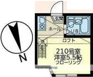 ユナイト南太田ジヴェルニー【2階】の間取り