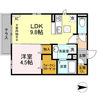 サンフェリーチェ海老名【1階】の間取り