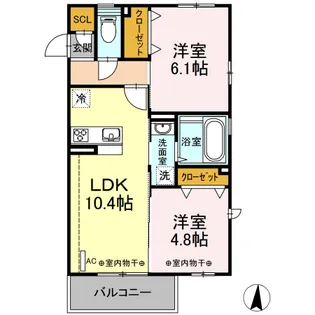 ルーナ【3階】の間取り
