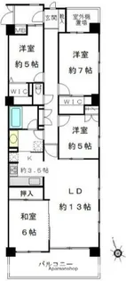 藤和シティホームズ【4階】の間取り