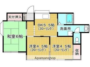 神奈川県藤沢市花の木【一戸建】の間取り