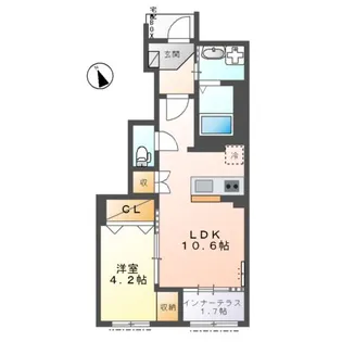 ボンヌール【1階】の間取り