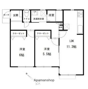 ウィスマ・セントラル【1階】の間取り