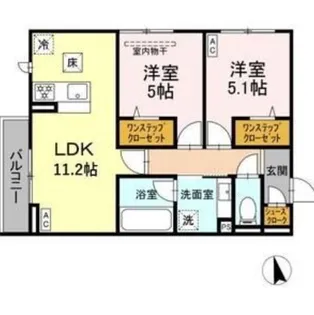 アクシス【1階】の間取り