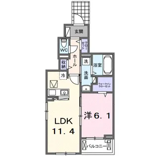 エルメシア【1階】の間取り