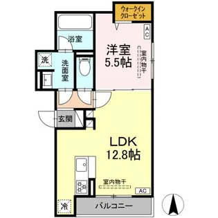 ブリューエン河原口【2階】の間取り
