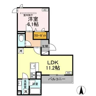 D PAINA 中野島II【2階】の間取り