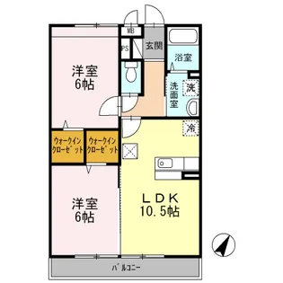 ラマージュII【1階】の間取り