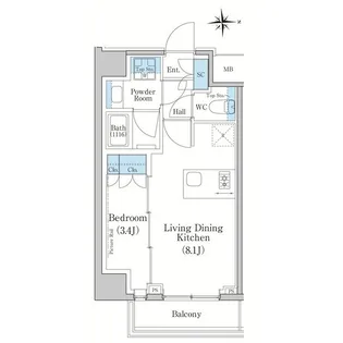 スタイリオ新丸子NORTH【3階】の間取り