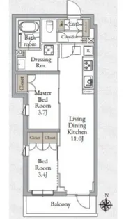 LIVECASA千鳥町【2階】の間取り