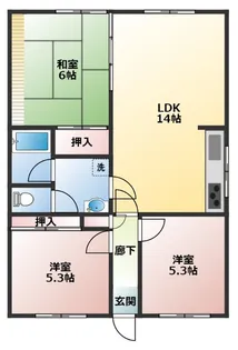 長坂昭英マンションA【1階】の間取り