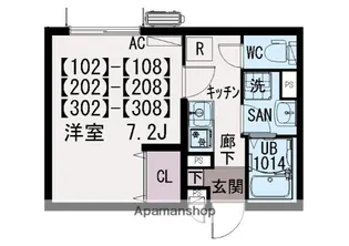 イクシオ子母口【2階】の間取り