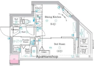 ラフィスタ高津【1階】の間取り