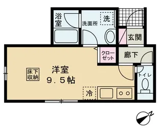 エスワンハイツ古淵【1階】の間取り