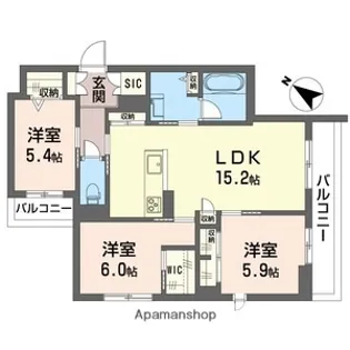 アスターミキ【2階】の間取り