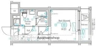 MIND武蔵中原【3階】の間取り
