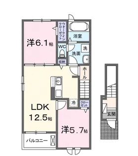 カフア テラス【2階】の間取り