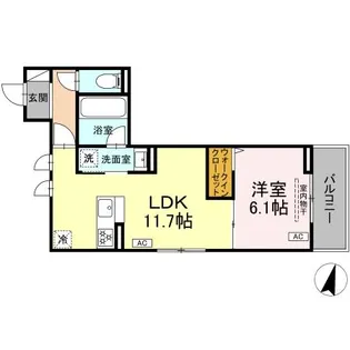 D PAINA 木月住吉町【2階】の間取り
