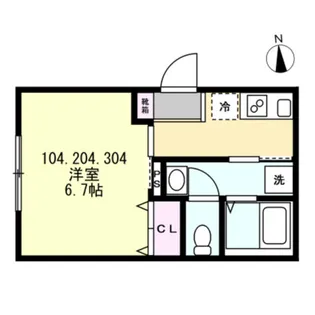 ベイルームリサータ大和【3階】の間取り