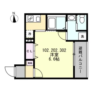 ベイルームリサータ大和【2階】の間取り