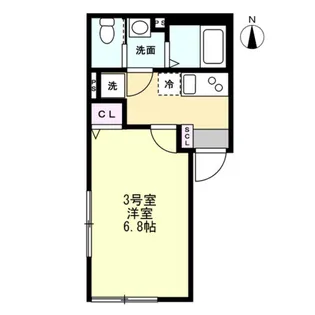 ベイルームハイム大和中央A【3階】の間取り