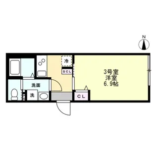 ベイルームハイム大和中央B【2階】の間取り