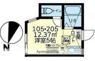 ユナイト衣笠マルセロの瞳【1階】の間取り